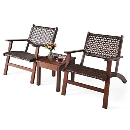 3-Piece Eucalyptus Wood Furniture Set