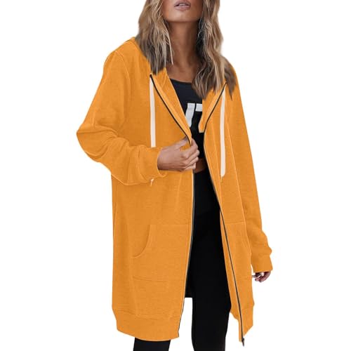 Winter Jackets Womens Zip Up Knee Length Tunic Coat Winter Fuzzy Warm Hoodie Outerwear Sweatshirt with Pockets4