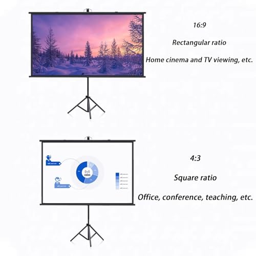 Pantalla de proyector con trípode 60" 16:9 portátil miniatura 4