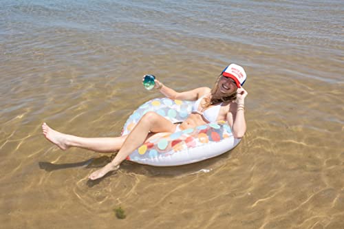 Funky Junque Bridal Snapback Trucker Hat - White Girl Wasted (White/Red/Blue) #TOP4