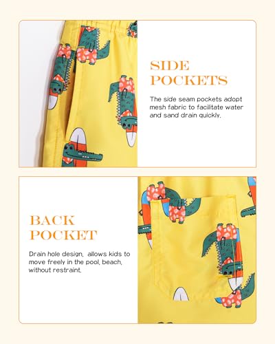 Image of SURF CUZ Surfcuz Little Boys Swim Trunks UPF 50+ Toddler Beach Shorts Swimsuit Kids Quick Dry Swimwear