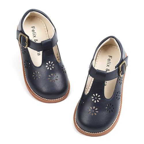 Image of Felix & Flora Toddler Little Girl Mary Jane Dress Shoes - Ballet Flats for Girl Party School Shoes