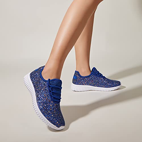 Image of K KIP WOK Fashion Glitter Sneakers for Womens Silp On Running Shoes Lightweigt Tennis Walking Sneakers