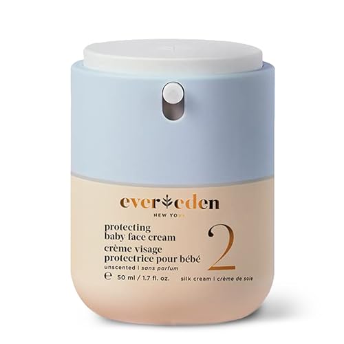 Evereden Protecting Baby Face Cream (1.7 fl. oz.): No.2 Silk Baby Cream - Nourishing Infant Face Moisturizer for Dry Skin & Temperate Climates - Clean and Vegan Ingredients - Fragrance-Free