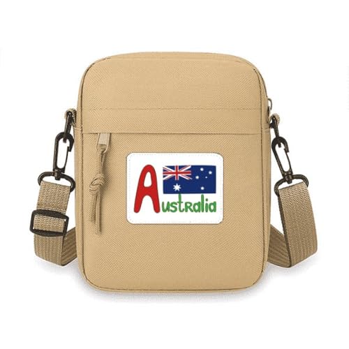 Mini sac à bandoulière Australie, une idée cadeau originale bleu et rouge