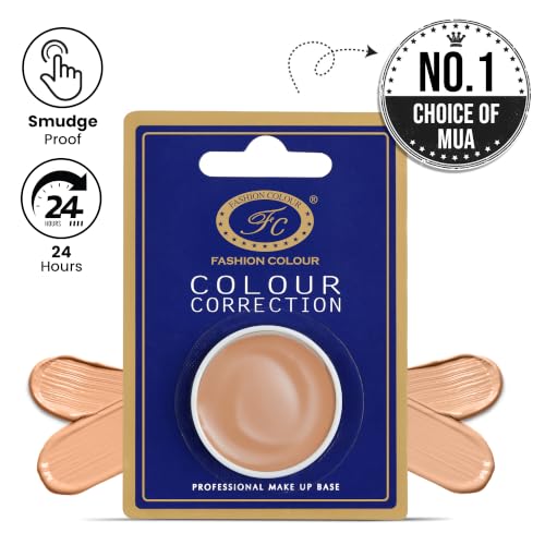 Image of FASHION COLOUR Colour Correction Professional Makeup Base | Full coverage Concealer | Face Makeup | Corrector For Under Eye Dark Circles, Acne & Blemishes | Matte Finish | 3g | FS29