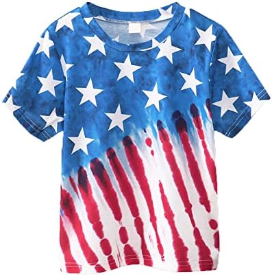Toddler Boys 4th of July T Shirts American Flag Tees Kids Independence Day Patriotic Short Sleeve Tops