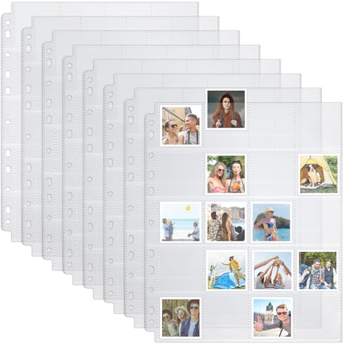 Fuyoooo 50 Pack Protective Photo Slide Pages Holds 20 35mm Slides Top Loading Photo Page Sleeves for 3 Ring Binder Holds 1000 2 x 2 Inch Photos Clear Archival Slide Storage Album Refill Preservers