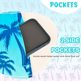 Boys Swim Trunks, Swim Shorts with Compression Boxer Brief and Anti-Chafing Inner Liner, Quick Drying Shorts