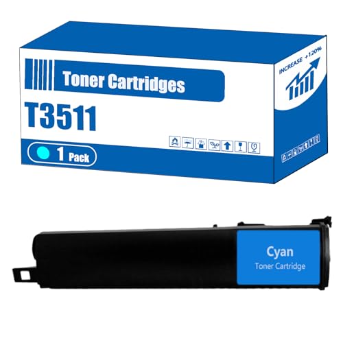 Compatible for Toshiba T3511 Toner Cartridges E-Studio 3511 E-Studio 4511 Printers, High Yield 27000 Pages, Accurate Imaging Rich Colors (1 Pack Cyan)