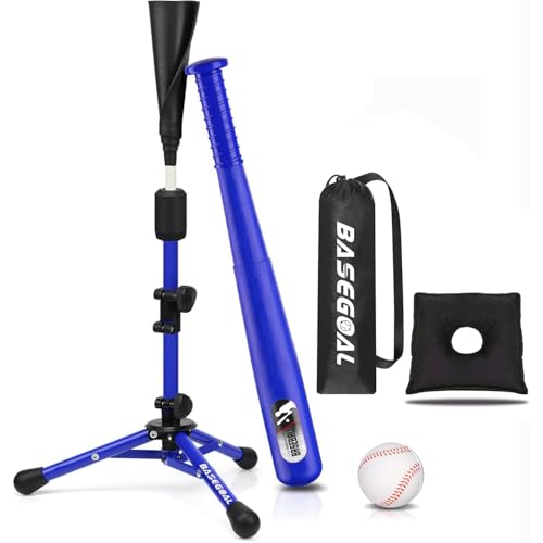 BaseGoal Baseball Batting Tee Ball Set with Bat & Ball