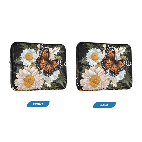 Funda para portátil con flores y mariposas 13-14 pulg miniatura 2
