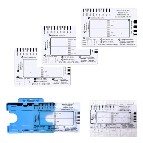 Regla de 7 pasos para interpretación de ECG con calibradores transparentes