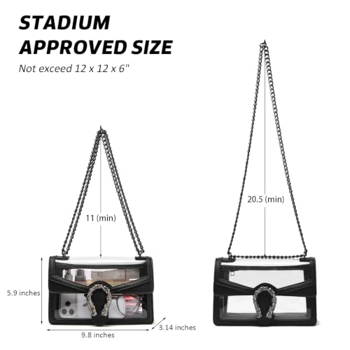 Image of MYHOZEE Crossbody Bags for Women - Snake Printed Clutch Purses Leather Chain Shoulder Bags Evening Handbags