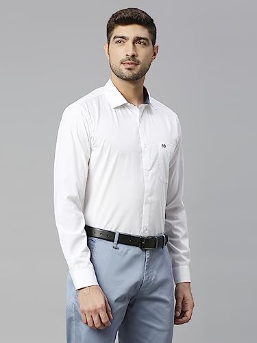 Image of Thomas Scott Men's Cotton Slim Fit 100% Formal Shirt with Spread Collar and Full Sleeves