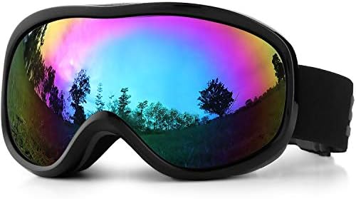 SPOSUNE Ski Goggles Over Glasses with Dual lens, Anti-fog Anti-UV Snow Goggle for Men Women Youth Skiing Snowmobile