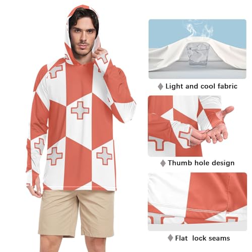 Malta Flag Men's UPF 50+ Sun Protection Hoodie Lightweight Long Sleeve Shirt Rash Guard4