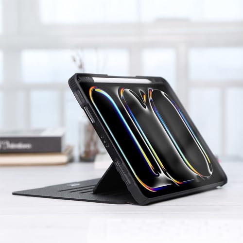 ZtotopCases for New iPad Pro 13 Inch Case 7th Gen M4(2024)/ Pro 12.9 Inch 6th/5th/4th Generation 2022/2021/2020, 6-Angle Magnetic Stand, Pencil Holder, Auto Wake/Sleep Cover - Black