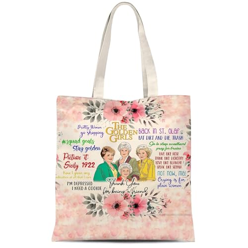 ATHAND Golden Girls Canvas Tote Bag with Zipper...