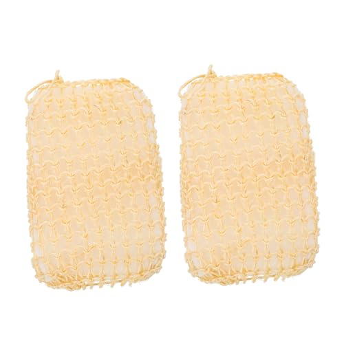 TOPPERFUN 2pièces Lot De Éponges Exfoliantes Sisal Pour Corps Gommage Corporel Serviette Exfoliante Sisal Avec Cordon Pratique
