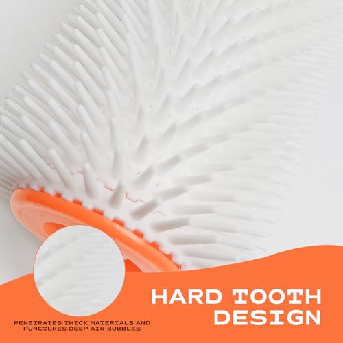 23CM Stachelwalze Entlüftungswalze, Entlüftungswalze für Ausgleichsmasse, Handstachelwalze Entlüftungsroller zur Entlüftung von Bodenbeschichtungen, Stachelwalze mit 1 Paar Handschuhe