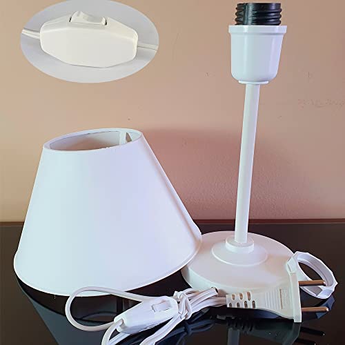 Abajur Infantil Slim Menina ou Menino Luminária para Quarto de Bebê - Cor Branco