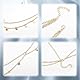 Eymobad Boho Kopfkette,Gold Hippie Orientalisch Kopfschmuck 53 cm,Pailletten Boho Quaste Haarkette,Wahrsagerin Kopfschmuck Gold,Festival-Haarschmuck für Damen und Mädchen