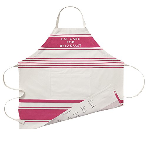 Kate Spade Diner Stripe Apron, 33 x 33, Vivid Snap Dragon