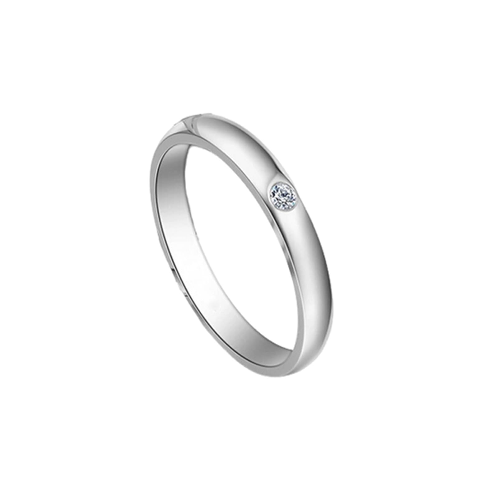 Hochzeits Ring Weißgold, Poliert Diamant Eheringe Echtgold Trauringe für Damen