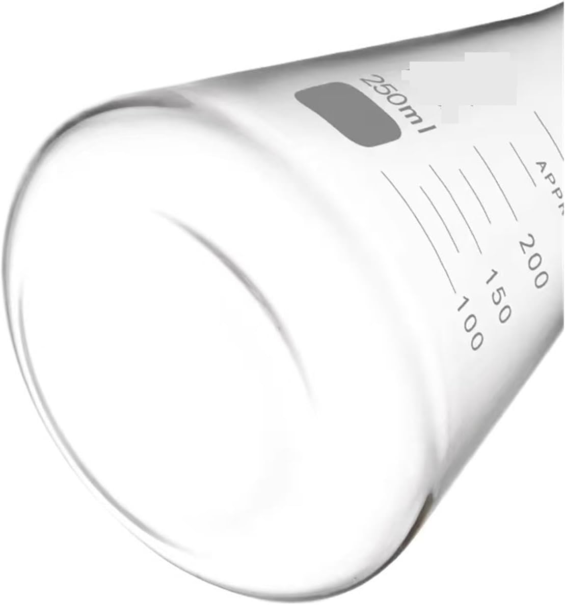 Matraz aforado de borosilicato, Matraz Erlenmeyer de Vidrio Grueso, matraz cónico de Laboratorio, Vidrio de borosilicato 3.3, Resistente a Altas temperaturas.(150mL)