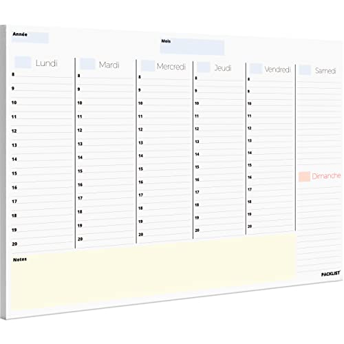 Packlist Organizer osobisty ALE (francuski planer Semainier A4)