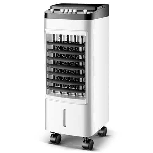 lyxamjrzyp Ventilador De Aire Acondicionado, Ventiladores De CirculacióN De Aire, Ventilador MóVil De RefrigeracióN por Agua con Ruedas, OscilacióN De Gran Angular, para Familia, Oficina o Dormitorio