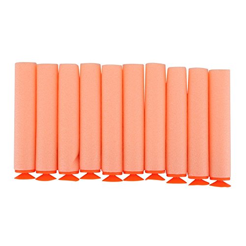 GLOGLOW 10pcs 7,2 cm Universal Saug Darts Foam Kugel N-Strike Elite Serie Saugkopf Refill Soft Kugeln Darts für Nerf N-Schlag Elite Serie Blaster Spielzeug Pistole Nerf Munition Refill Pack Orange