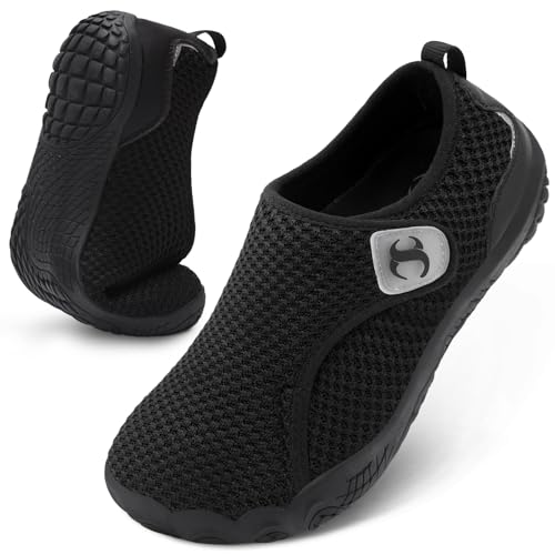 Barefoot Shoes Women Comfortable Orthopedic Neuropathy Diabetic Shoes Wide Width Walking Shoe Non Slip Beach Pool Swim Water Hiking Shoes Woman Breathable Summer Spring Cruise Ship Black Sneakers Size