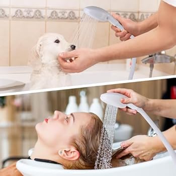 Pet Shower Sprayer Slip On Hose Portable Shower Head Dog Sprayer For Tub Faucet