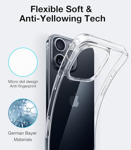 Image of TORRAS Crystal Clear for iPhone 16 Pro Max Case, Anti-Yellowing