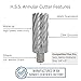 Accusize Industrial Tools 1-1/2'' by 3'' Cutting Depth H.S.S. Annular Cutter with 1 Pc Pilot Pin, 2083-2029Pin