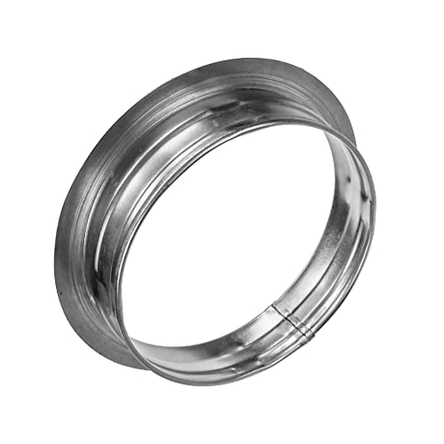 6" Inch Air Duct Connector Flange - Straight Collar Plate With Air Tight Seal For Connecting Metal And Flex Ducting To Hvac System Vents And Walls/Ceilings #TOP2