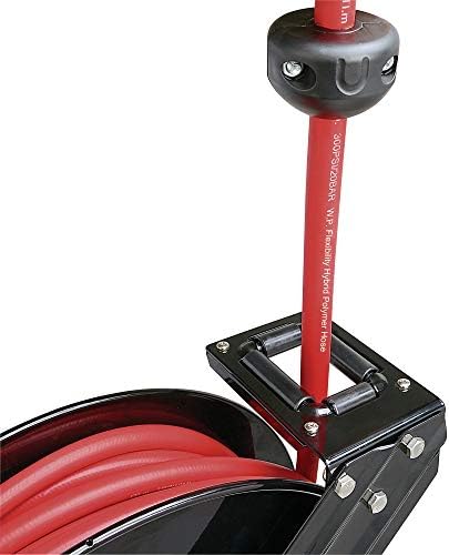 Umi. by Amazon- Air Hose Reel Retractable 7.5m 25' Feet x 3/8" Inch Connection Premium Commercial SBR Hose Max 300 Psi Steel Construction Wall Mounting Heavy Duty