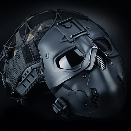 image for Guayma Airsoft Paintball Mask Tactical Full Face Cyberpunk Mask with B