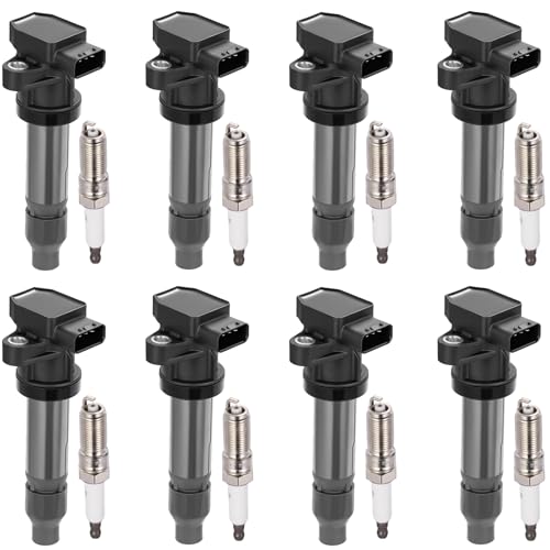 Image of BDFHYK 8 Ignition Coil Pack UF543 and 8 Iridium Spark Plug SP541 Compatible with Buick 2007-2011 Lucerne, Compatible with Cadillac 2007-2011 DTS,2007-2010 STS,2007-2009 SRX,2007-2009 XLR 12597745