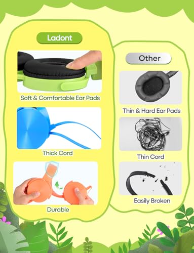 50% Off Kids Headphones for School - 2 Pack Foldable Wired Headphones