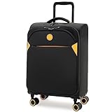 Verage Cambridge - Maleta ligera con ruedas giratorias expandibles, Negro -, Carry-On 20-Inch, Maleta de mano ligera y expandible con rueda giratoria