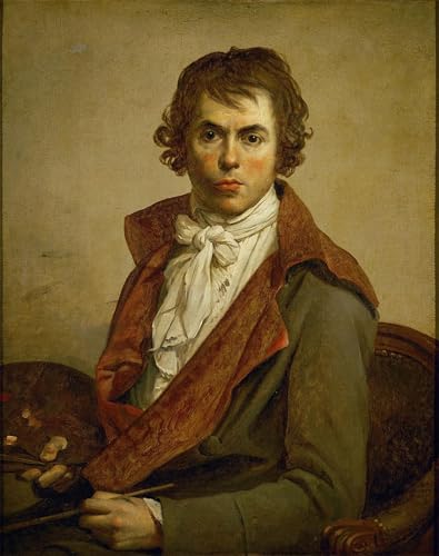 Pinturas famosas lienzo Autoritratto Jacques Louis David cuadro pared salón 60x90cm