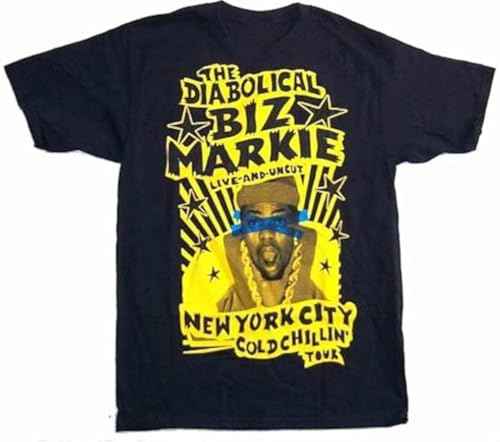 T-Shirt Biz Markie Live Uncut en Coton Noir Idéal pour Collectionneur Taille L