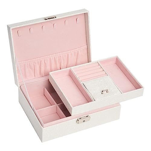 Caja organizadora de Joyas de Estilo Europeo, Caja organizadora de Joyas con Cerradura para Pendientes de Boda, Caja de Almacenamiento de Joyas de Mano, Organizador de Joyas pequeño
