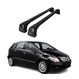 OMAC Barres de Toit compatibles avec Mercedes Classe B T245 2005 2011 – 2 Barres – Antivol Inclus – Aluminium Noir