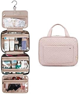 BAGSMART Toiletry Bag Travel Bag with hanging hook, Water-resistant Makeup Cosmetic Bag Travel