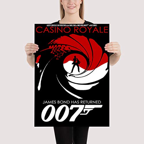 XING SIGNS James Bond 007 Casino Royale Movie Poster Print,James Bond Poster,Home Decor,Wall Art,Canvas Print,Wall Decor,Room Decor,Poster Print (8x12inch Withframe)