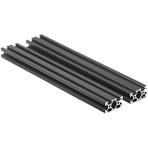 Iverntech 2 Piezas Vtype 400mm 2040 Estándar Europeo Anodizado Negro Perfil De Aluminio Extrusión Lineal Riel Para Impresora 3D y CNC DIY Máquina De Grabado Láser